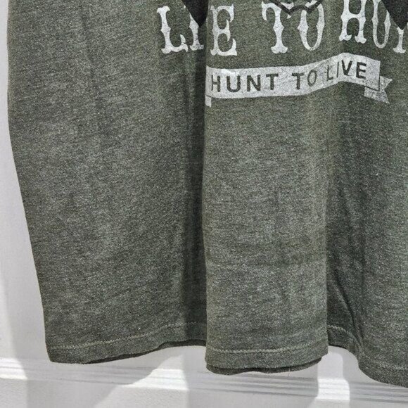 Cabela's Live to Hunt, Hunt to Live Green T-Shirt - Size Large - Picture 9 of 14